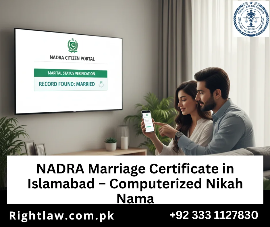 Islamabad marriage registration process through NADRA CRMS