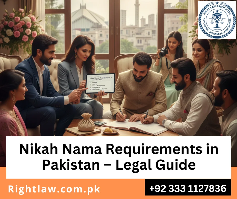 nikahnama requirements for nadra