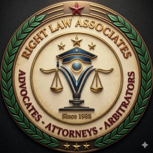 The official corporate logo of Right Law Associates (Pvt) Limited, a premier legal consulting firm in Pakistan.